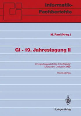 Paul |  GI - 19. Jahrestagung II | Buch |  Sack Fachmedien
