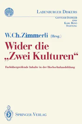 Zimmerli |  Wider die "Zwei Kulturen" | Buch |  Sack Fachmedien