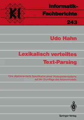 Hahn |  Lexikalisch verteiltes Text-Parsing | Buch |  Sack Fachmedien