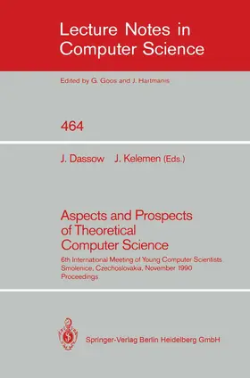 Dassow / Kelemen |  Aspects and Prospects of Theoretical Computer Science | Buch |  Sack Fachmedien