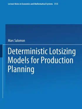 Salomon |  Deterministic Lotsizing Models for Production Planning | Buch |  Sack Fachmedien