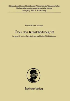 Chuaqui |  Über den Krankheitsbegriff | Buch |  Sack Fachmedien