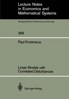 Knottnerus | Linear Models with Correlated Disturbances | Buch | 978-3-540-53901-8 | sack.de