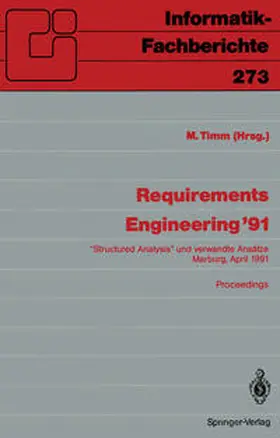 Timm |  Requirements Engineering '91 | Buch |  Sack Fachmedien