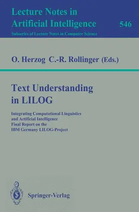 Rollinger / Herzog |  Text Understanding in LILOG | Buch |  Sack Fachmedien