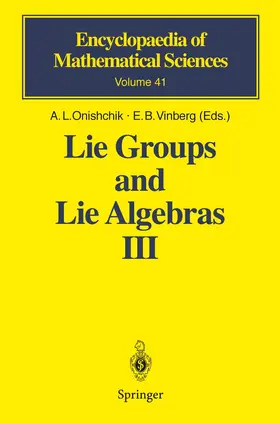 Vinberg / Onishchik |  Lie Groups and Lie Algebras III | Buch |  Sack Fachmedien