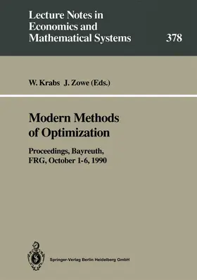 Krabs / Zowe |  Modern Methods of Optimization | Buch |  Sack Fachmedien