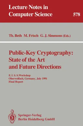 Beth / Frisch / Simmons |  Public-Key Cryptography: State of the Art and Future Directions | Buch |  Sack Fachmedien
