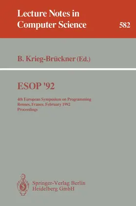 Krieg-Brückner |  ESOP '92 | Buch |  Sack Fachmedien