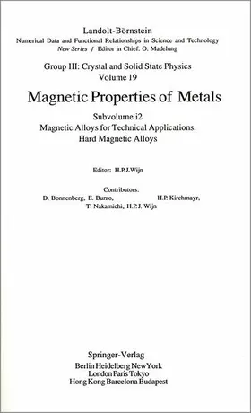  Hard Magnetic Alloys | Buch |  Sack Fachmedien