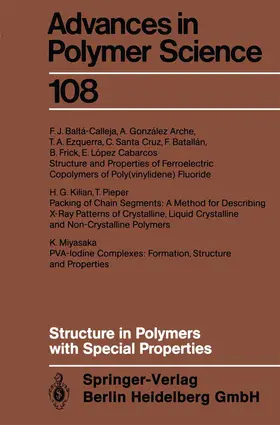 Balta Calleja / Batallan / Ezquerra |  Structure in Polymers with Special Properties | Buch |  Sack Fachmedien