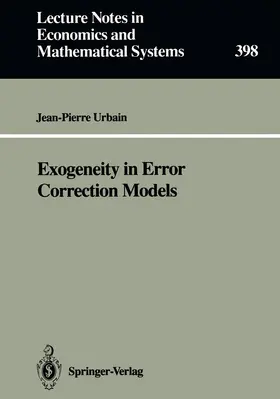 Urbain | Exogeneity in Error Correction Models | Buch | 978-3-540-56639-7 | www2.sack.de