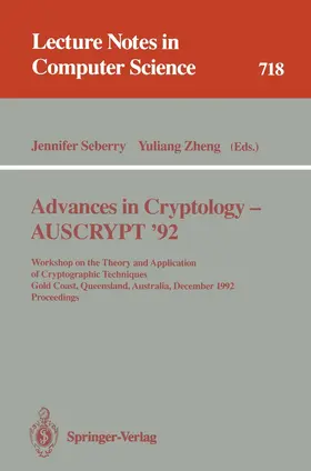 Seberry / Zheng |  Advances in Cryptology - AUSCRYPT '92 | Buch |  Sack Fachmedien