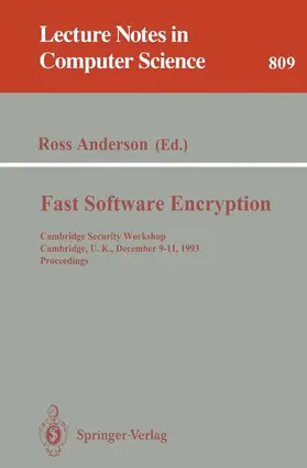 Anderson |  Fast Software Encryption | Buch |  Sack Fachmedien