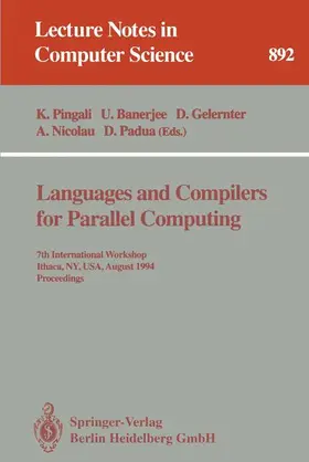 Pingali / Banerjee / Padua |  Languages and Compilers for Parallel Computing | Buch |  Sack Fachmedien