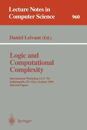 Leivant |  Logic and Computational Complexity | Buch |  Sack Fachmedien