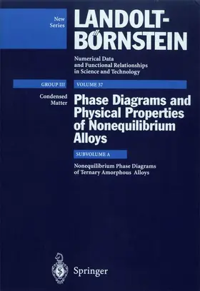 Kawazoe / Yu / Tsai |  Nonequilibrium Phase Diagrams of Ternary Amorphous Alloys | Buch |  Sack Fachmedien