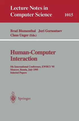 Blumenthal / Unger / Gornostaev |  Human-Computer Interaction | Buch |  Sack Fachmedien