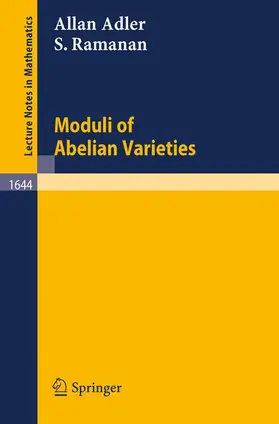 Ramanan / Adler |  Moduli of Abelian Varieties | Buch |  Sack Fachmedien