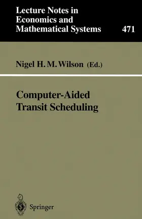 Wilson |  Computer-Aided Transit Scheduling | Buch |  Sack Fachmedien