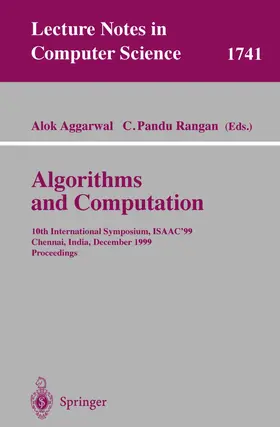Aggarwal / Pandu Rangan |  Algorithms and Computations | Buch |  Sack Fachmedien