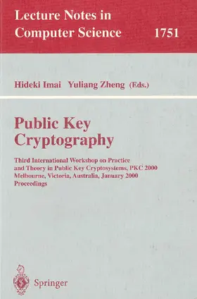 Zheng / Imai |  Public Key Cryptography | Buch |  Sack Fachmedien
