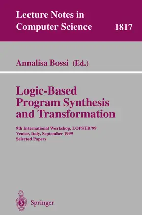 Bossi |  Logic-Based Program Synthesis and Transformation | Buch |  Sack Fachmedien