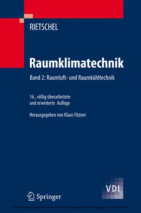 Rietschel / Fitzner | Raumklimatechnik | E-Book | sack.de