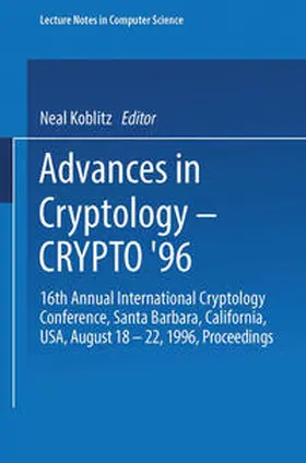 Koblitz |  Advances in Cryptology — CRYPTO ’96 | eBook | Sack Fachmedien