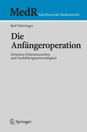 Mehringer | Die Anfängeroperation | E-Book | www2.sack.de
