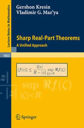 Kresin / Shaposhnikova / Maz'ya | Sharp Real-Part Theorems | E-Book | sack.de