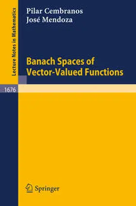 Cembranos / Mendoza | Banach Spaces of Vector-Valued Functions | E-Book | www2.sack.de