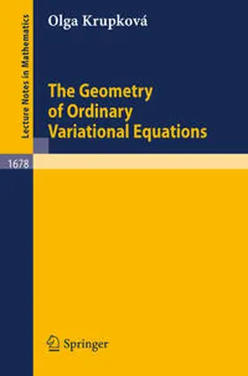 Krupkova | The Geometry of Ordinary Variational Equations | E-Book | sack.de