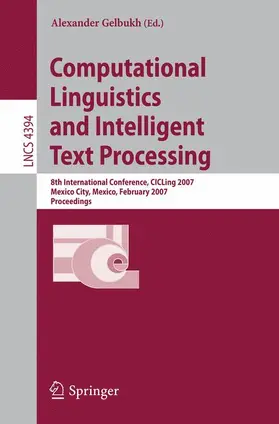 Gelbukh |  Computational Linguistics and Intelligent Text Processing | Buch |  Sack Fachmedien