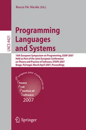 De Nicola |  Programming Languages and Systems | eBook | Sack Fachmedien