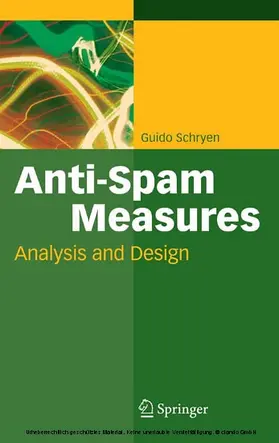 Schryen | Anti-Spam Measures | E-Book | www2.sack.de