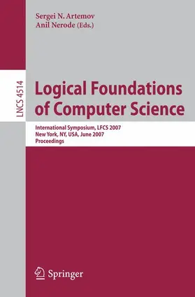 Nerode / Artemov |  Logical Foundations of Computer Science | Buch |  Sack Fachmedien