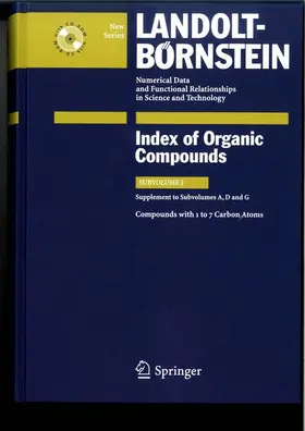 Bauhofer / Peters |  Compounds with 1 to 7 Carbon Atoms  (Supplement to Subvolume A, D and G) | Buch |  Sack Fachmedien