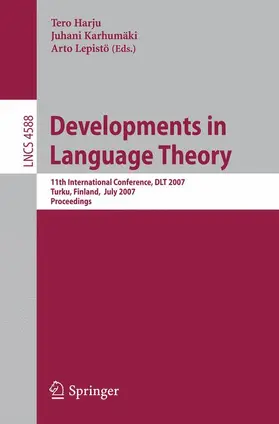 Harju / Lepistö / Karhumäki |  Developments in Language Theory | Buch |  Sack Fachmedien