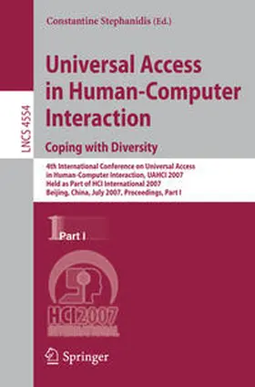 Stephanidis | Universal Acess in Human Computer Interaction. Coping with Diversity | E-Book | sack.de