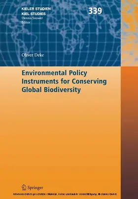 Deke |  Environmental Policy Instruments for Conserving Global Biodiversity | eBook | Sack Fachmedien