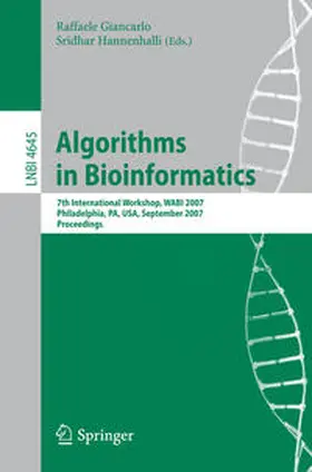 Giancarlo / Hannenhalli |  Algorithms in Bioinformatics | eBook | Sack Fachmedien
