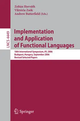 Zsók / Butterfield | Implementation and Application of Functional Languages | E-Book | www2.sack.de