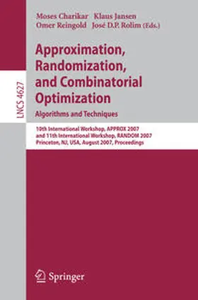 Charikar / Jansen / Reingold | Approximation, Randomization, and Combinatorial Optimization. Algorithms and Techniques | E-Book | sack.de