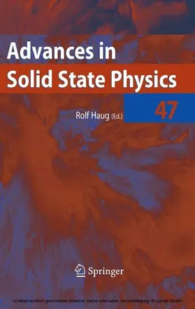 Haug |  Advances in Solid State Physics 47 | eBook | Sack Fachmedien