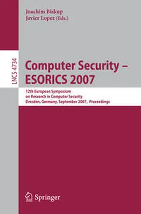 Biskup | Computer Security - ESORICS 2007 | E-Book | sack.de