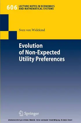 Widekind | Evolution of Non-Expected Utility Preferences | E-Book | sack.de