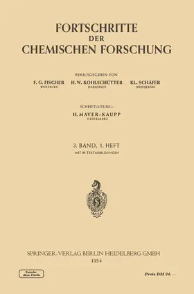 Fischer / Mayer-Kaupp / Kohlschütter |  Fortschritte der Chemischen Forschung | Buch |  Sack Fachmedien
