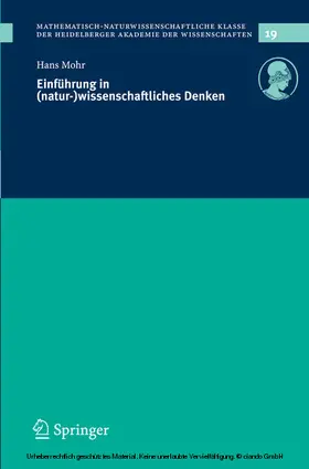 Mohr | Einführung in (natur-)wissenschaftliches Denken | E-Book | sack.de