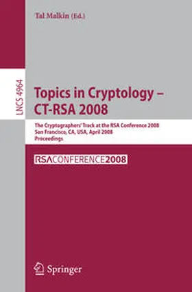 Malkin | Topics in Cryptology – CT-RSA 2008 | E-Book | sack.de